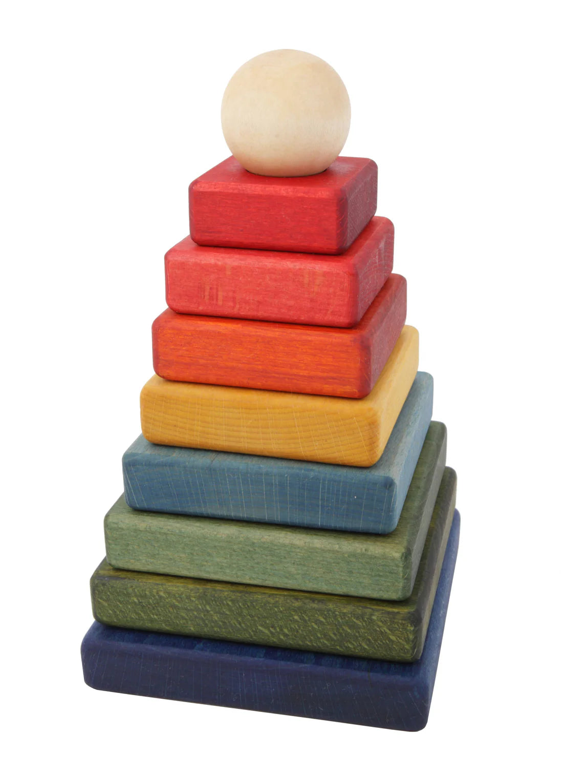 Wooden Square Pyramid – Colorful