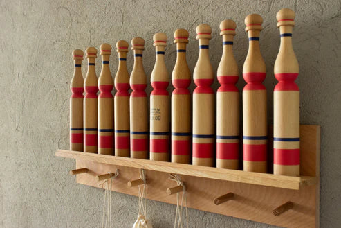 Drewniane Kręgle – Czerwone 10 szt.