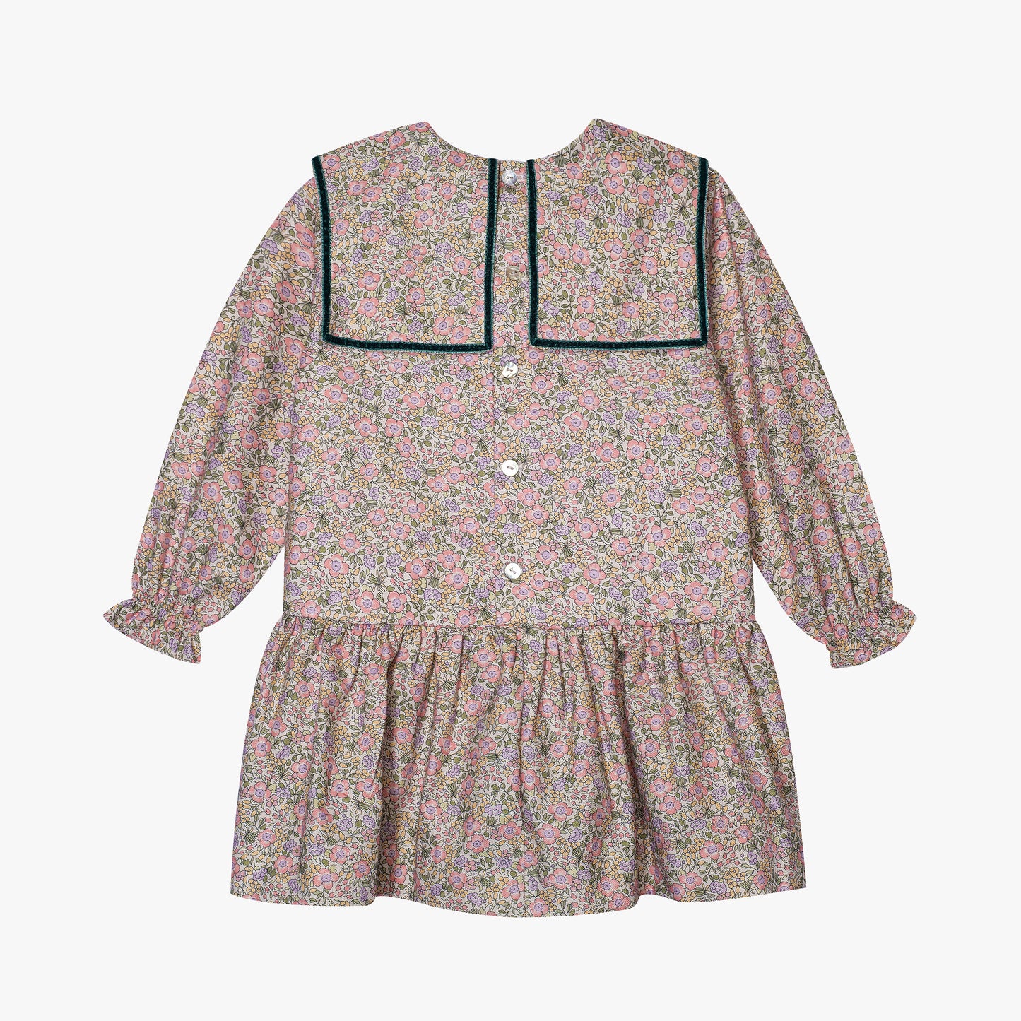 Elegancka Sukienka dla Dziewczynki – Vintage'owy Styl z Prostokątnym Kołnierzem
