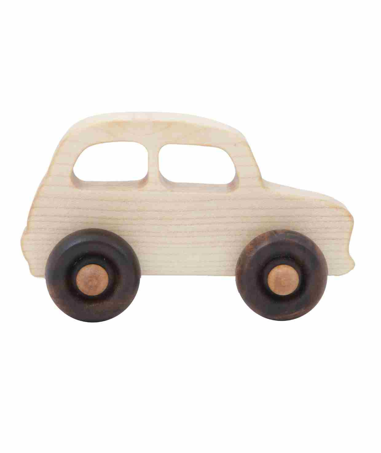 Wooden Toy on Wheels Car Little French