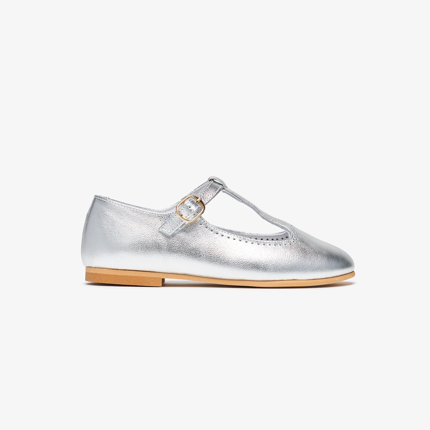 Girls silver mary jane ballet flats