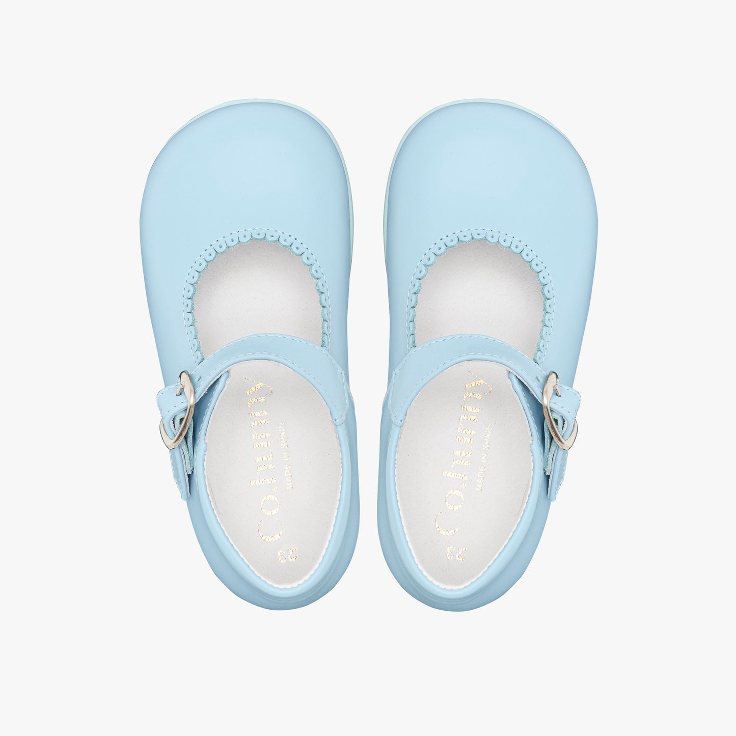 Blue classic mary jane ballet flats