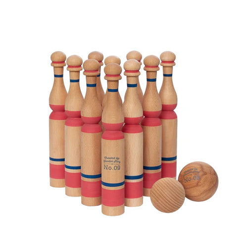 Wooden Skittles – Red 10 pcs.