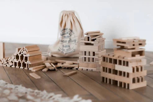 Wooden Architectural Blocks in a Bag – 100 pieces