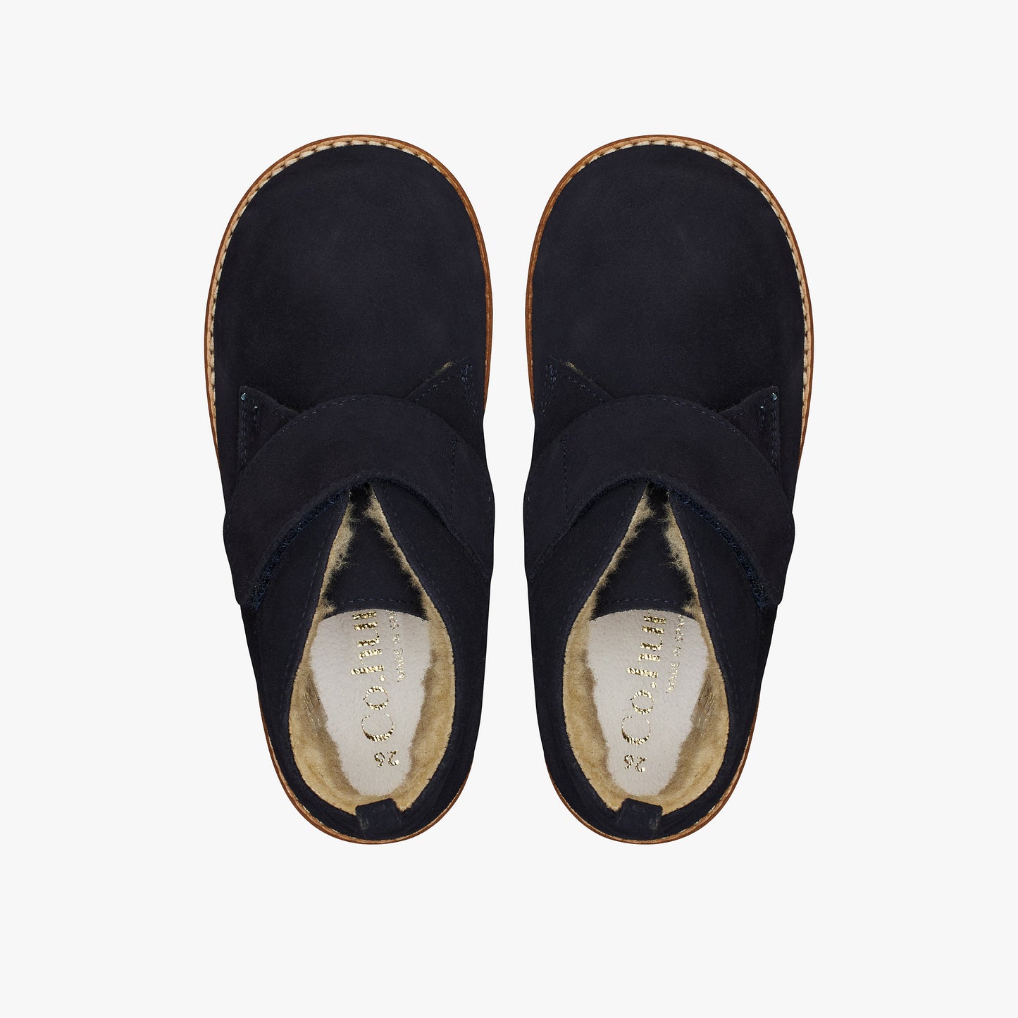 Ocieplane botki  w kolorze granatowym