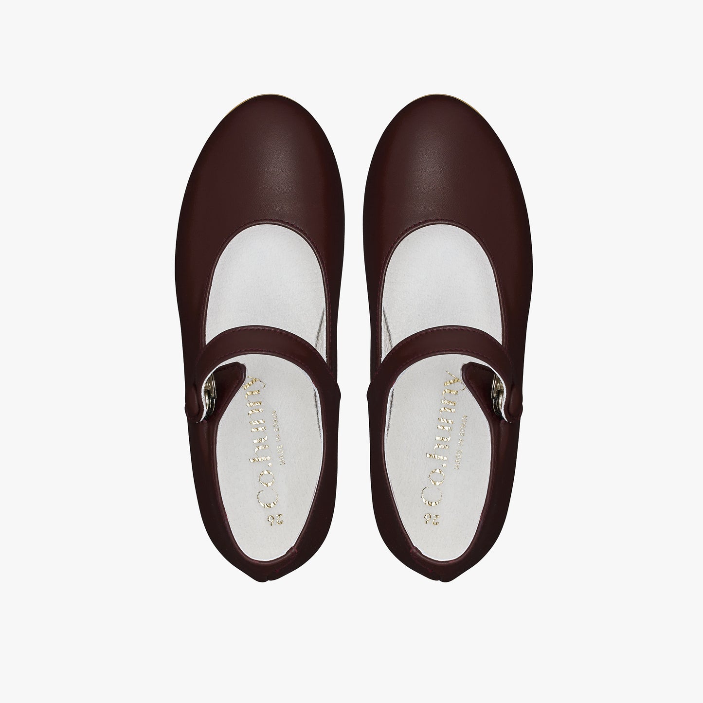 Classic Mary Jane shoes in burgundy