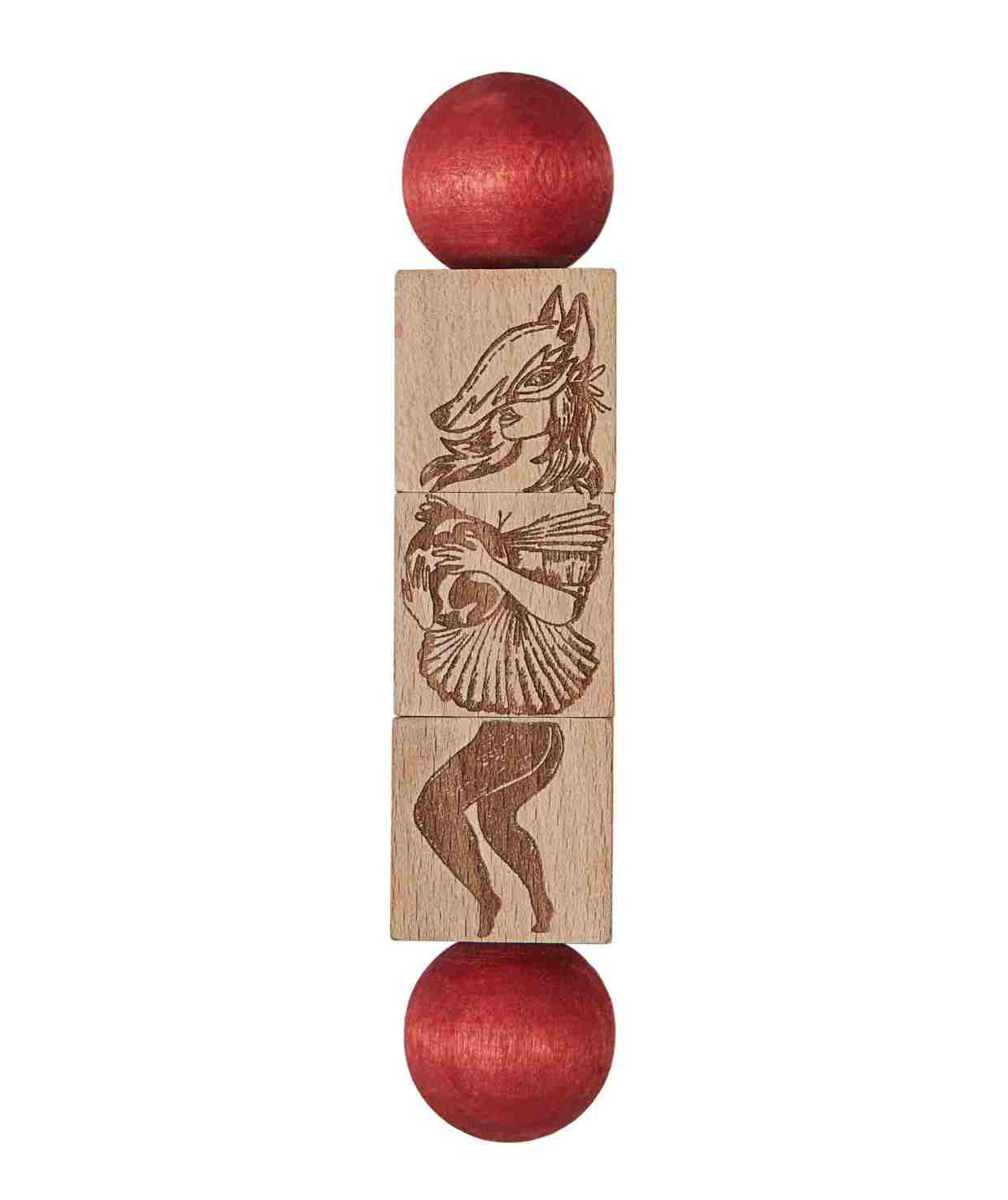 Drewniana Układanka Obracanka Commedia Dell'Arte – Kolorowa
