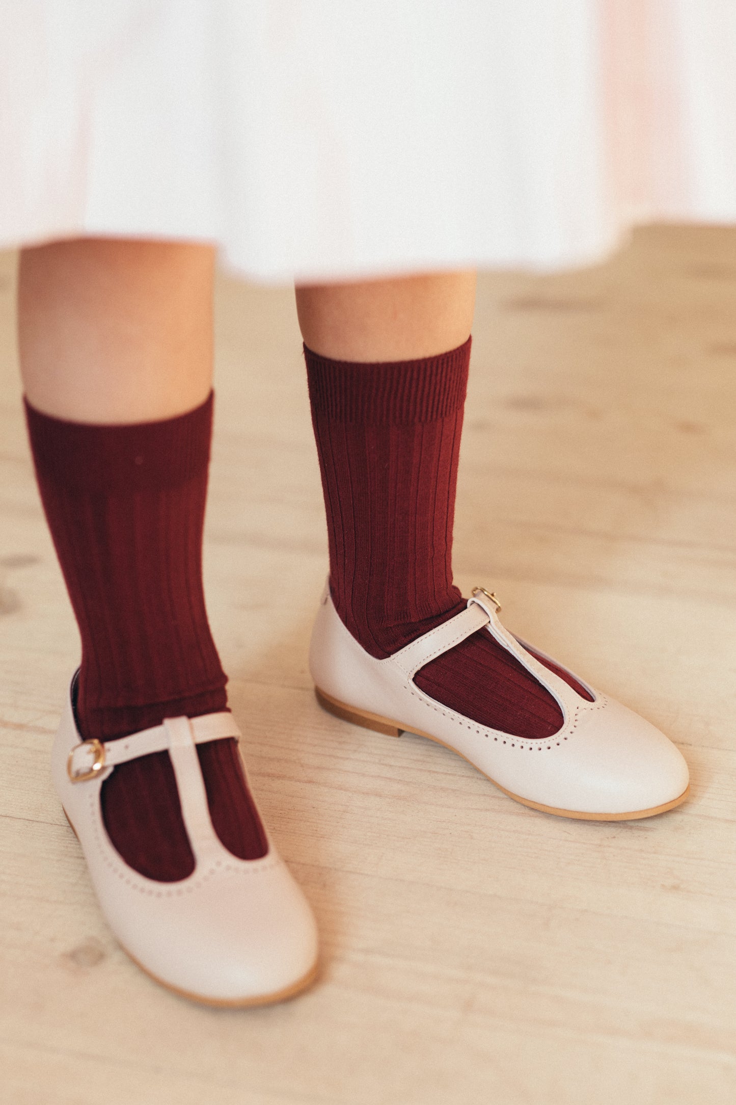 Pink mary jane ballerinas
